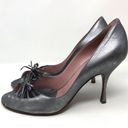 Moschino  gunmetal silver peep toe heels, size 39, made in Italy Photo 2