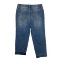 Chico's  Platinum Size 0 US 4 Straight Leg Crop Jean Cotton Stretch Med Wash Blue Photo 3