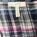 Joie  Women’s Black & White Long Sleeve “Naos" Plaid Cotton Gathered Top Size L Photo 4