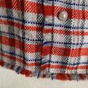 Sans Souci  Frayed Tweed Orange, White & Blue Mini Skirt Size L Photo 6