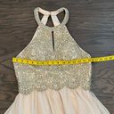 Petal Amelia Couture  Pink Beaded Halter Formal Evening Gown Prom Dress Size 8 Photo 4