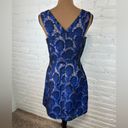 J.Crew  Peacock Jaquard Metallic Blue Black Copper Sheath Dress Women’s Size 4 Photo 5