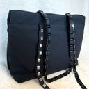 Salvatore Ferragamo  Black Nylon Vala Chain Shoulder Bag Photo 2