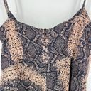 Blue Life  Women's Snake Print Sweetheart Corset V-Neck Mini Dress Brown Medium Photo 8