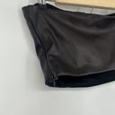 ZARA  Brown Faux Leather Bra Crop Top Strapless Bandeau Split V Neck Size L Photo 5