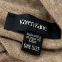 Karen Kane  Brown Beige Cowl Neck Funnel Neck Poncho - One Size Photo 4