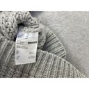 Elodie  Cable Knit Sweater Gray Long Sleeve Short Size Medium Oversized Photo 3