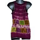 Joie  Tank Top Purple Green Black Tie Dye Embroidered Silk Women's Size XS Photo 7