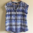 Hilary Radley  Short Sleeve Blouse Top Semi Sheer Photo 1