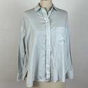 Vince  Light Grey Boxy Button Down Shirt Photo 0