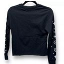 The Moon Rebellious Black Long Sleeve Tee Yin Yang Sun Graphic XS Cotton Astrology Photo 1