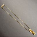 Givenchy Vintage 1977  G Logo Gold Plated Rope Necklace Gold bar design Signed Photo 2
