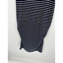 Isabel Maternity  Navy Blue White Striped T-Shirt Midi Dress Women's Size Large L Photo 2