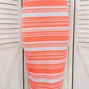 Brat Star  Neon Striped Pencil Skirt Small White Pink Photo 2