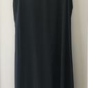 Vince Silk Rib Trim Black Sleeveless Shift Dress Photo 3