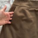 Jil Sander Brown Virgin Wool Knee Length Pencil Skirt with Pockets and Faux Slit, size 34 or US 2 Made in Italy Photo 2