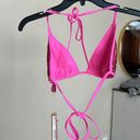 SKIMS  Bikini Bar sequin triangle bikini top Flamingo  NWT size medium Photo 5