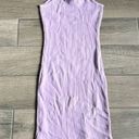 Reverse  purple ribbed dress Photo 3