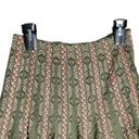 Silkland Olive Green Lined Skirt w Multicolored Embroidered Pattern Wm 6 Photo 2