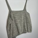 Loft  knit beige & green Cropped elastic waist tank top Photo 5