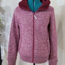 Bench  Burgundy Sherpa Fleece Lined Full Zip Hoody - Size Medium Photo 1