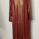 Heart soul  Plus size 2X red and gold shimmer 3/4 sleeve dress Photo 4