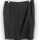 CAbi  Women Skirt #998 Black Career Faux Wrap Exposed Accent Zip Women’s 6 Photo 2