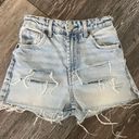 ZARA Distressed Denim Shorts Photo 0