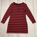 Boden USA Boden Orange Maroon Striped T Shirt Dress Peter Pan Collar Size 12Petite  Photo 8