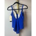 Gottex  Date Night Sapphire V-Neck One Piece Swimsuit NWT Sz. 10 Photo 6