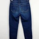 L'Agence  Rachel Ripped Crop Slim Fit Blue Slouch Cuffed Jeans Size 24 Stretch Photo 10