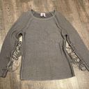 love on a hanger Love on a hangar tassel sleeve embroidered detail sweater Photo 0