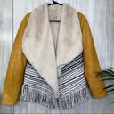 Nordstrom Chaser Leather Fringe Lined Jacket size S Small Photo 4