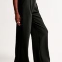 Abercrombie & Fitch Abercrombie A&F Harper Tailored Premium Crepe Black Wide Leg Trouser Pant 30/10 Photo 3