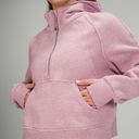 Lululemon Scuba Oversized Half-Zip Hoodie Heathered Pink Taupe XS/S Photo 3