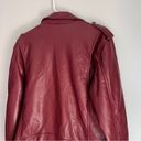 Guess  Leather-Like Red / Maroon Moto Jacket Photo 7