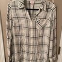 Isabel Maternity  black & white plaid long sleeve button down top. Photo 0