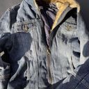 Giacca Women’s Denim Vintage Y2K Jacket Faux Fur Trim Penny Lane Hippy Boho Sz S Blue Photo 9