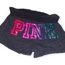 PINK - Victoria's Secret Victoria's Secret Pink Ombre Rainbow Logo Sleep Shorts PJ Black S Photo 0