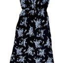 Old Navy EUC  Strapless Floral Maxi Dress, Size Medium, Black, Blue & White Multi Photo 11