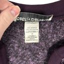 Cathy Daniels  Womens 1X Purple Floral Boucle Mock Layer Sweater Top Vintage Photo 2