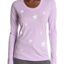 Sundry  Purple Star print crew neck long sleeve tee top Photo 0