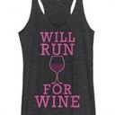 Chin Up Chin-Up Charcoal Will Run For Wine Medium Tank Top Photo 0