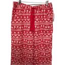 BP  Flannel Lounge Pants Red Chinoise Ditsy Fairisle Snow Flake Candy Cane Tree M Photo 2