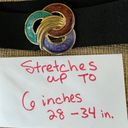 Vintage Women’s 1980’s Wide Stretch Belt With Enameled Buckle S Photo 2