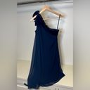 Ralph Lauren NWT-Lauren -Chiffon One-Shoulder Dress- Sz 6 Navy Photo 1