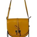 ZARA vegan yellow semicircle sling crossbody sadle bag Photo 0