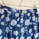 Rahi Pierre Floral Tiered High Rise Pleated Boho Cotton Maxi Skirt Blue Size L Photo 4