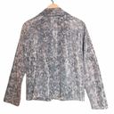 Chico's Chico’s Snakeskin Animal Print Leather Moto Jacket Blue Gray Women’s Size Medium Photo 3