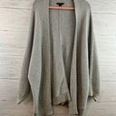 American Eagle  Gray Chunky Knit Open Front Cardigan Size L/XL Photo 0